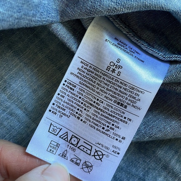 Gap Blue Sleeveless Denim Chambray Dress - Picture 12 of 12